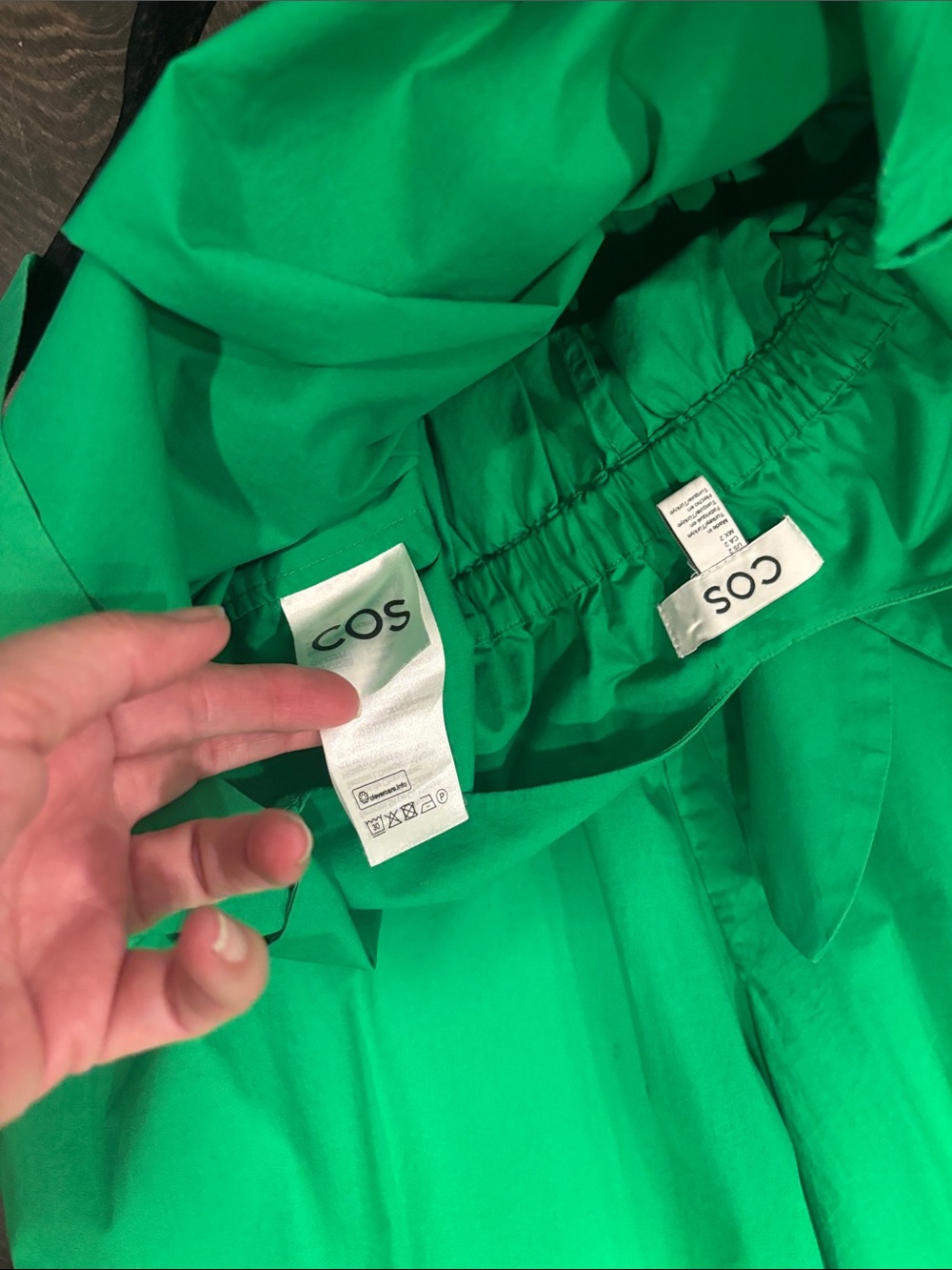 COS Green Wide-Leg Jumpsuit with Square Neck - Picture 5 of 6